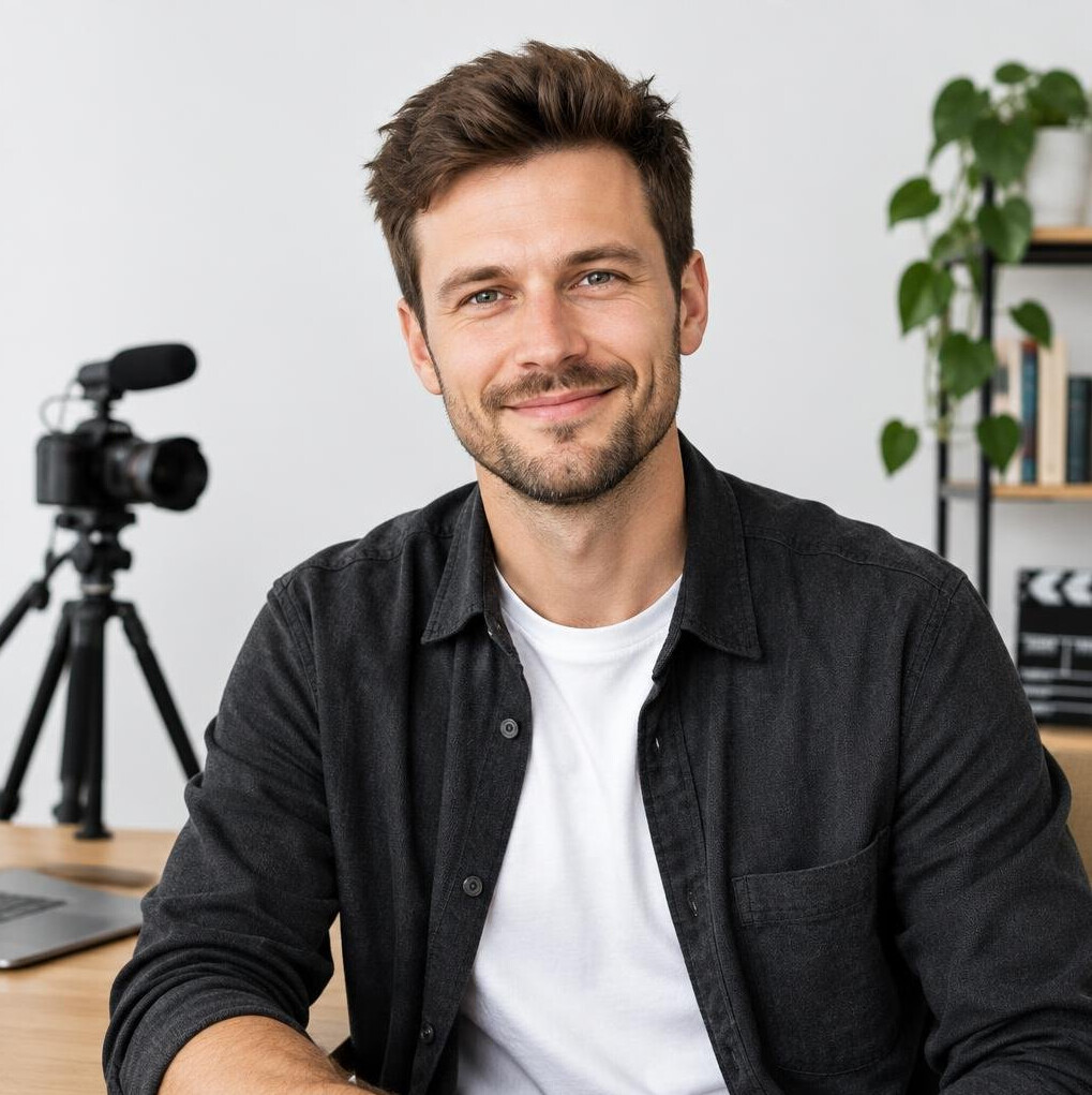 Male content creator and mentor portrait